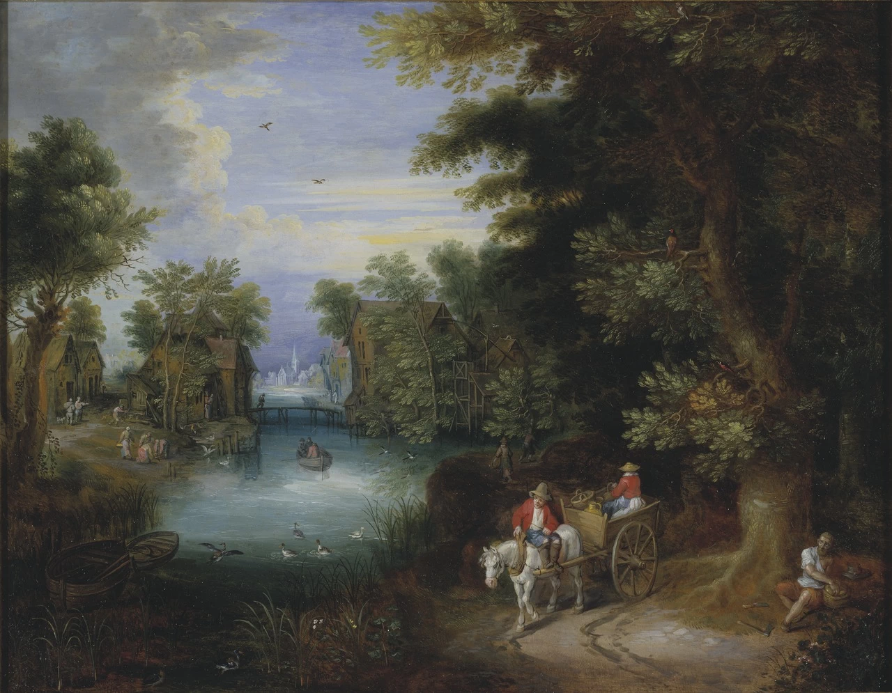 Paesaggio fluviale con contadini - Nationalmuseum, Stoccolma